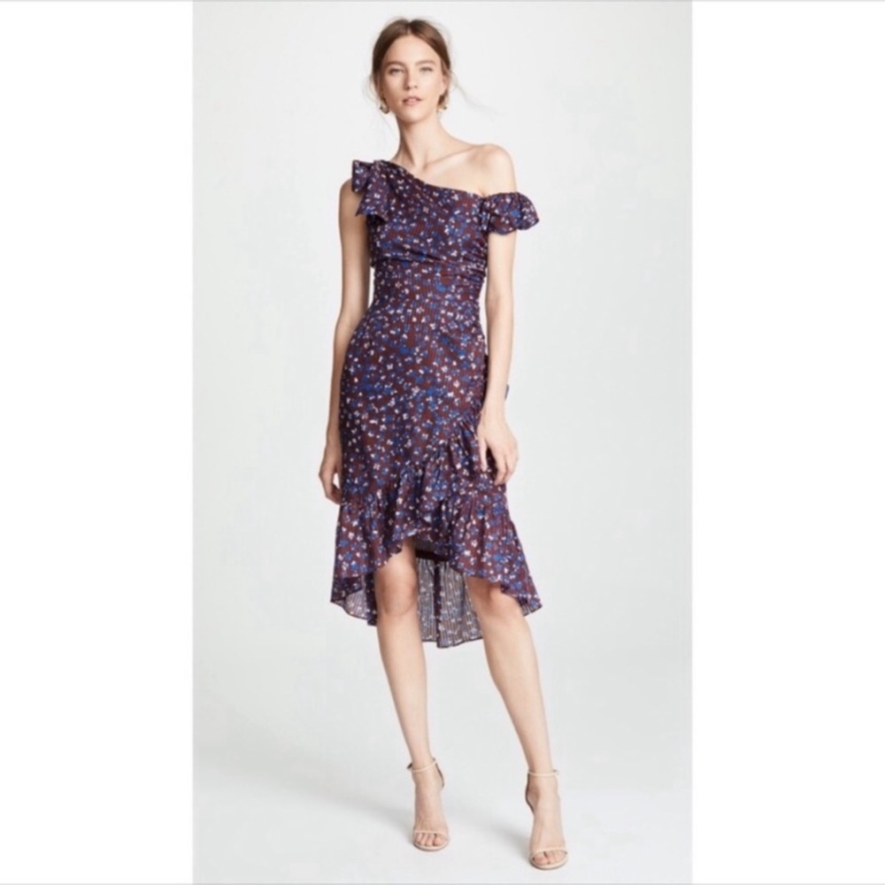 Ulla Johnson Uma Off Shoulder Midi Dress Sz 10